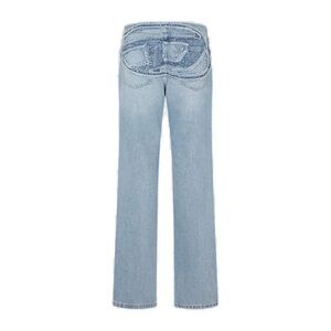 Diesel Women's Light Blue Straight Leg Jeans D-ark-S1 trousers denim